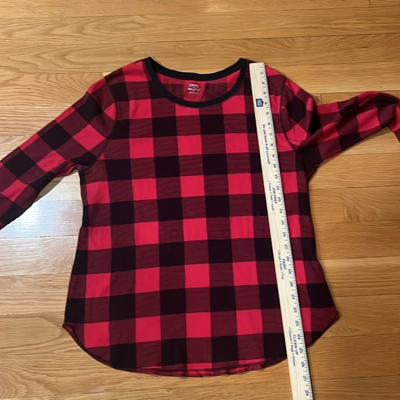 Old navy women’s thermal 2 piece red buffalo print sleep set size XXL. - Picture 4 of 11